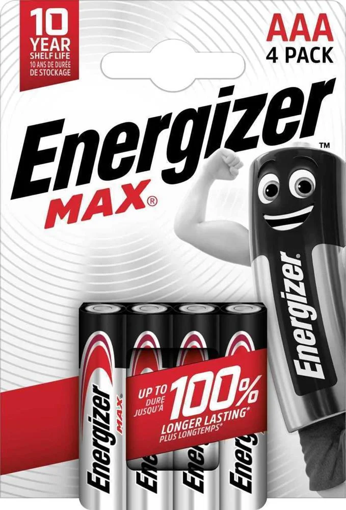 Energizer Max Batteries - AAA Lr03, 4 Pcs.