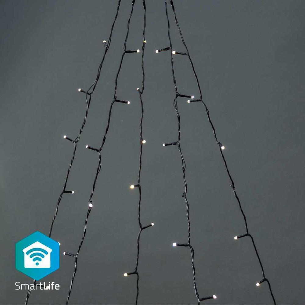 Iluminação Decorativa Nedis Smartlife Wi-Fi Branco | 200 Leds | 5x4m | Android / Ios