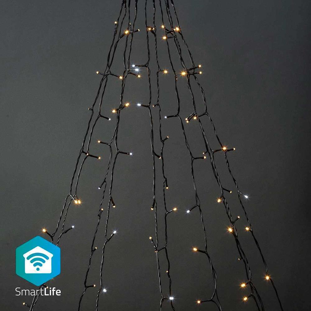 Iluminación Navideña Inteligente | Árbol | Wi-Fi | Cálido a Frío Blanco | 200 Led's | 20.0 M | 10 X 