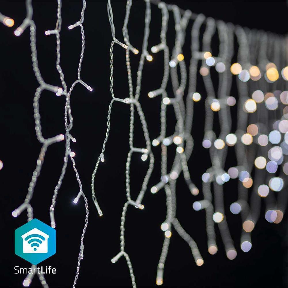 Iluminación Navideña Inteligente | Carámbano | Wi-Fi | Cálido a Frío Blanco | 240 Led's | 5.00 M | a