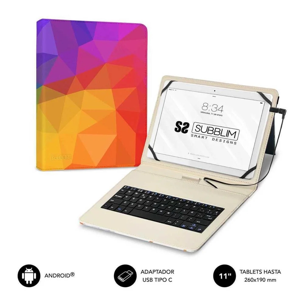 Subblim Funda + Teclado Tablet Keytab Usb Triangu.