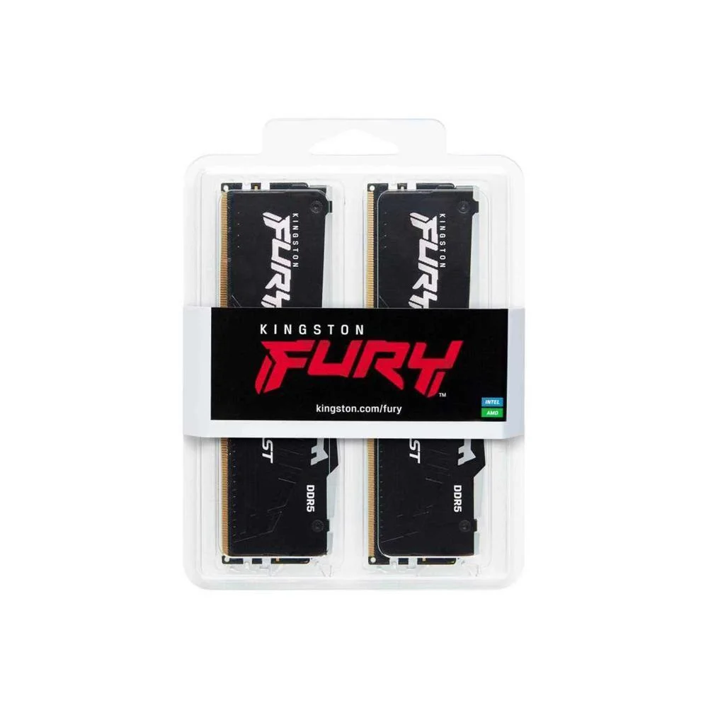 Kingston Fury Beast RGB - Ddr5 - Kit - 32 Gb: 2 X 16 Gb - Dimm 288-Pin - 5200 Mhz / Pc5-41600 - Unbu