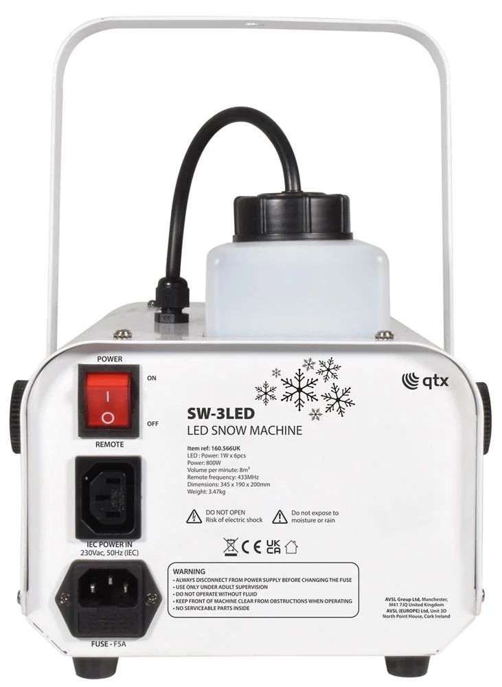 Máquina de Neve LED 800w