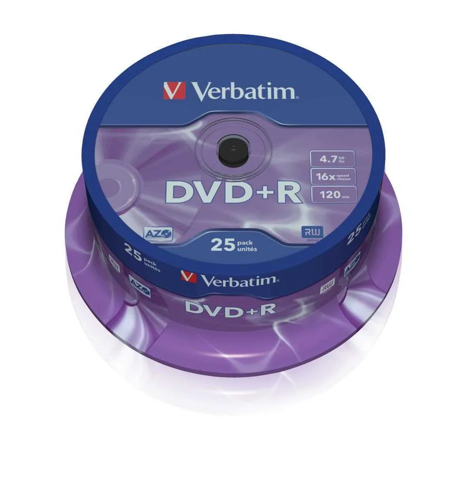 Dvd+R Verbatim Advanced Azo 16x/ Tarrina-25uds