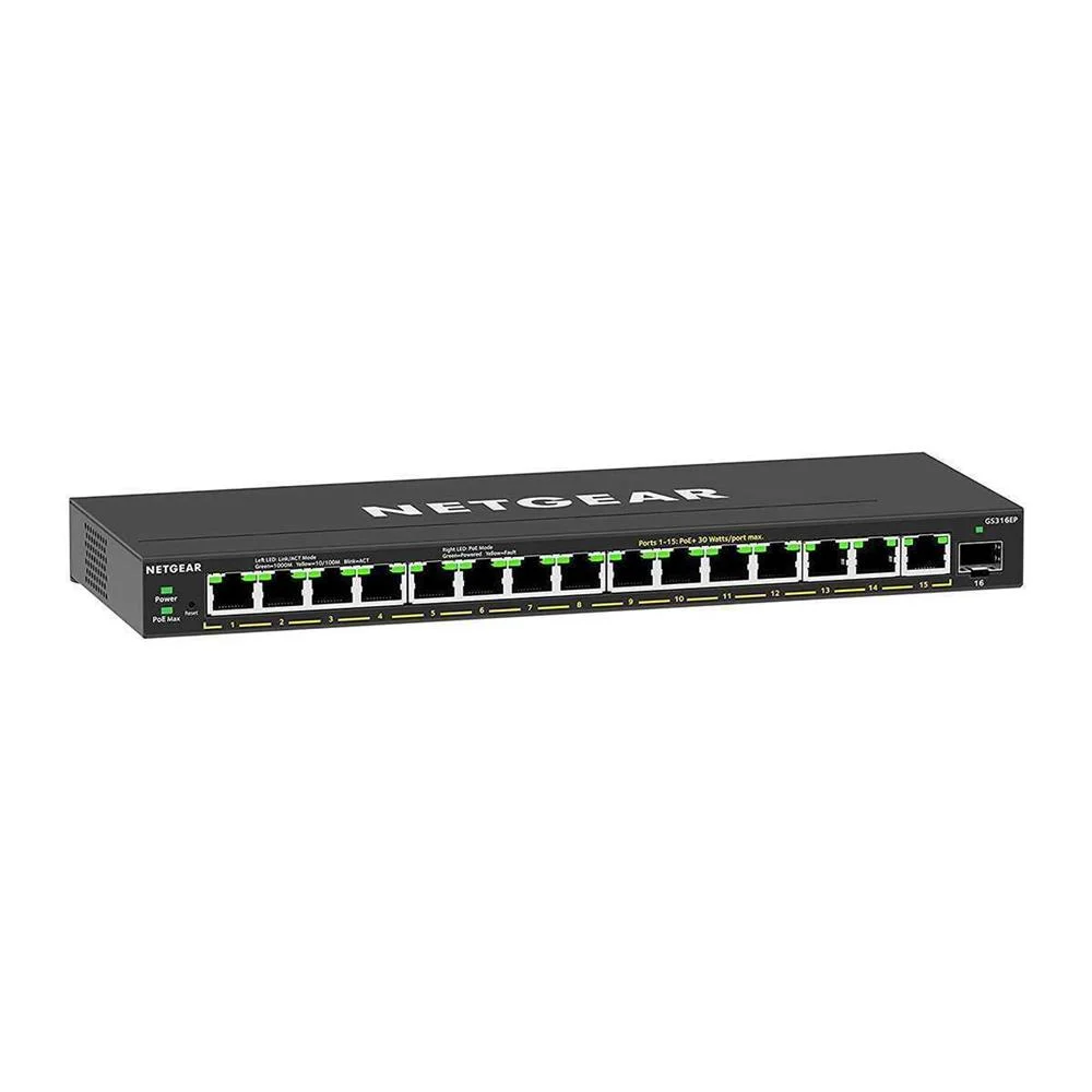 Hub Switch 16 Ptos Netgear Gs316ep-100pes