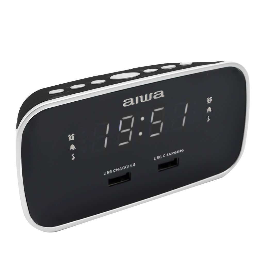 Rádio Despertador Aiwa Cru19bk   Negro Preto 