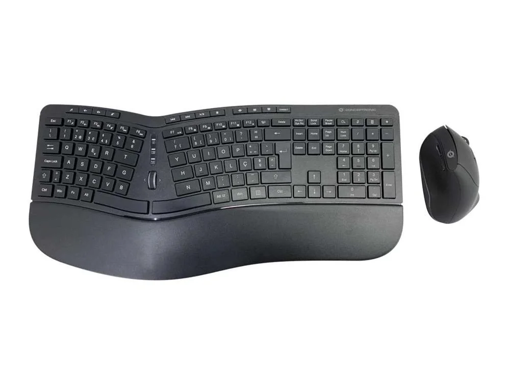 Conceptronic Wireless Keyboard+Mouse,Ergo,Layout Portugie.Sw