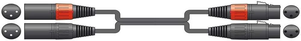 Classic Audio Lead 2 Xlr Female - 2 Xlr Male 6.0m