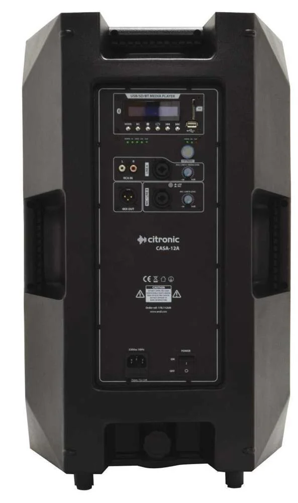 Coluna Pa Activa 12" Casa C/dsp,usb,sd E Bluetooth