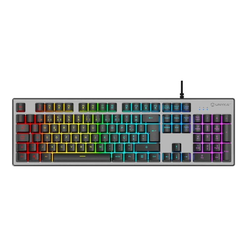 Unyka Teclado Gaming K244 RGB Pt #Promo Black Fri.