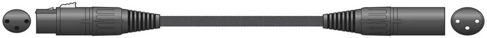 Braid Xlrf-Xlrm Blk 3m