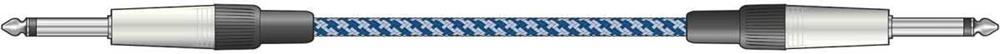 Braid Guitar Lead Blue/White 3m