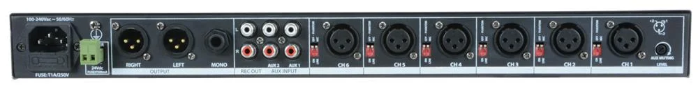 Misturador Ml622 6 Mic + 2 Aux Rack Mixer 1u