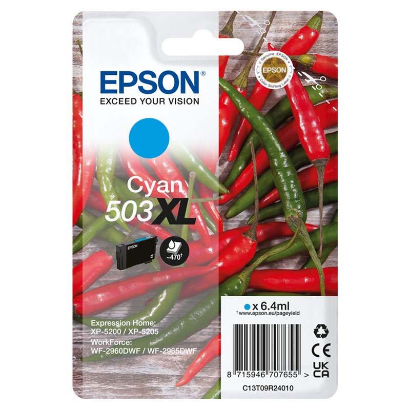 Tinteiro Epson 503 Cianoxl + Alarme Rf - Wf-296x, Xp-520x