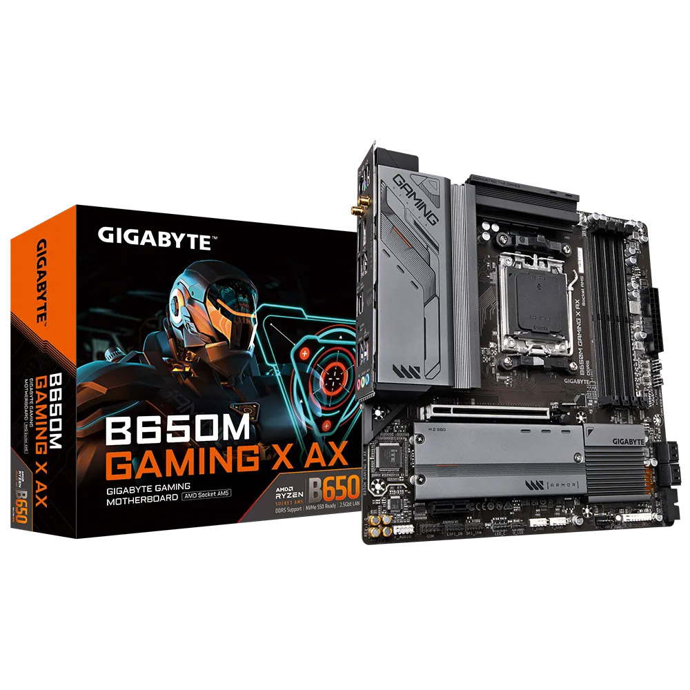 Placa Mãe Gigabyte B650m Gaming X Ax Amd B650 Amd Am5 