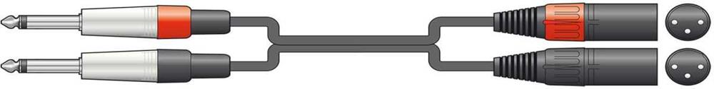Classic Audio Lead 2 Mono Jack - 2 Xlr Male 3.0m