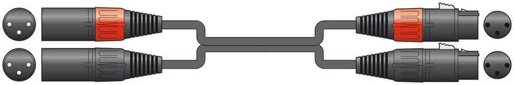 Classic Audio Lead 2 Xlr Female - 2 Xlr Male 0.75m