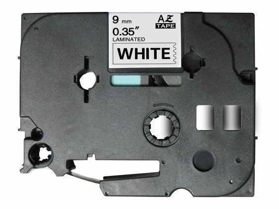 Fita Laminada Compatível Brother Tze-221 - 9mm X 8 Metros Preto/Branco