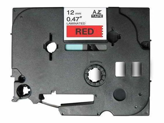 Fita Laminada Compatível Brother Tze-431 - 12mm X 8 Metros Preto/Vermelho