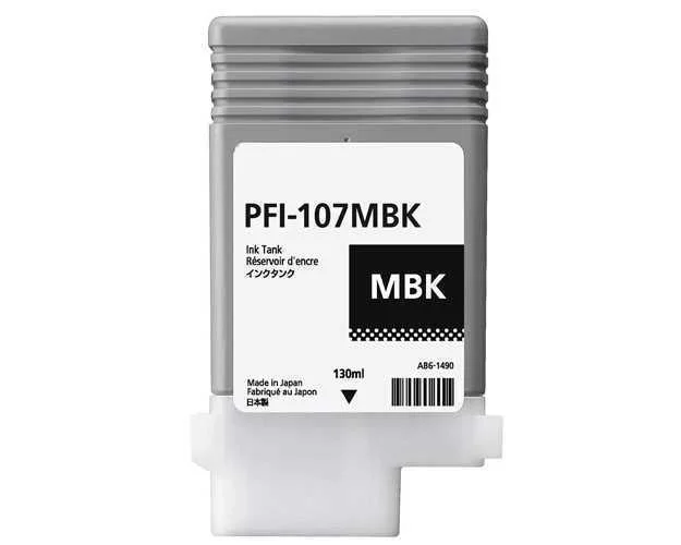 Tinteiro Canon Compatível PFI-107 MBK Preto Mate .