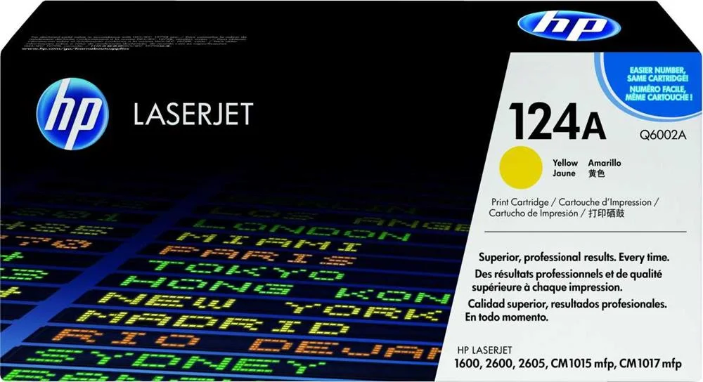 Hp Cartridge No 124a Hp124a Hp 124a Yellow Gelb (Q6002a)