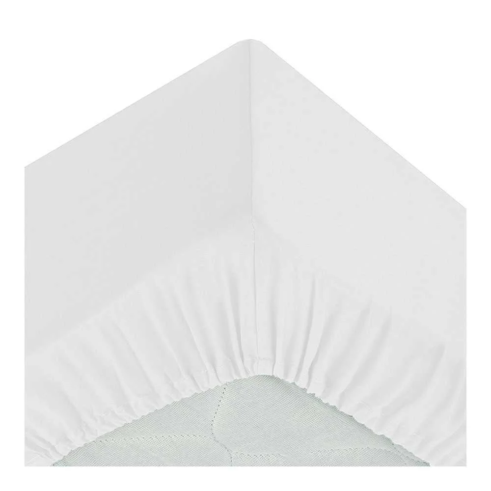 Lençol Ajustável Cor Branca 140x190cm