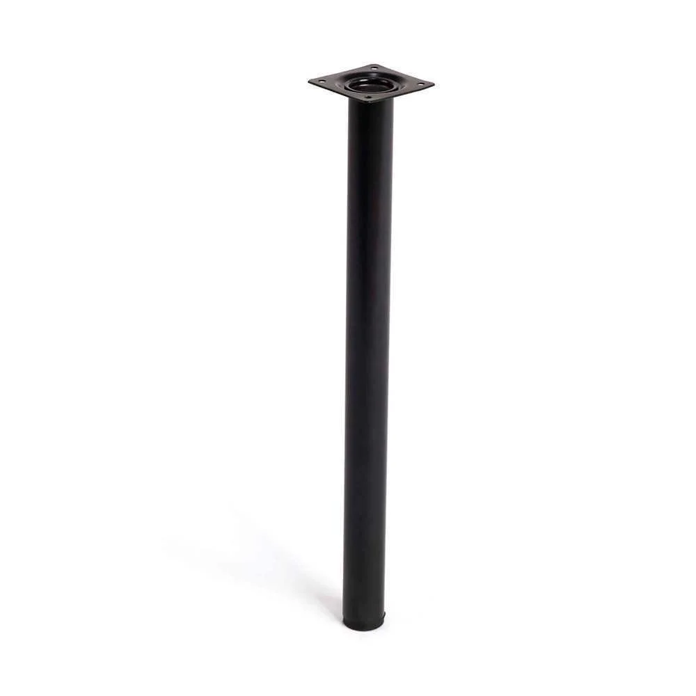Pé Cilíndrico de Aço. Cor Preto Mod. 401g. Medida.