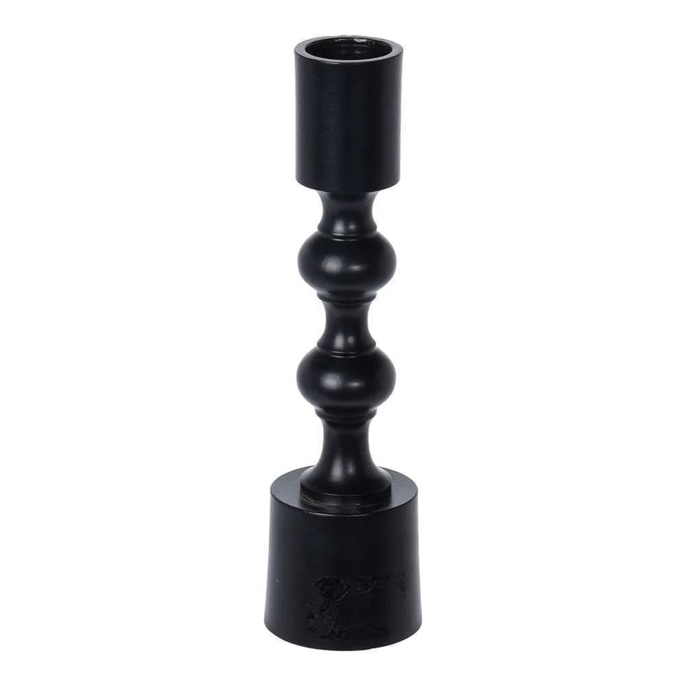 Castiçal Vertical 16cm Preto