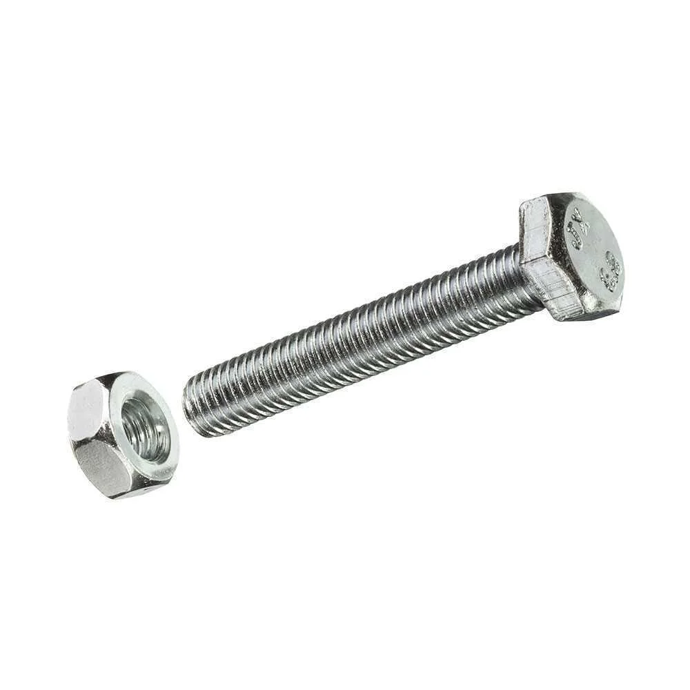 Caixa L 50 Unid. Parafuso Metrico Cab Hex+Porca Zinco M 6x10mm Fadix