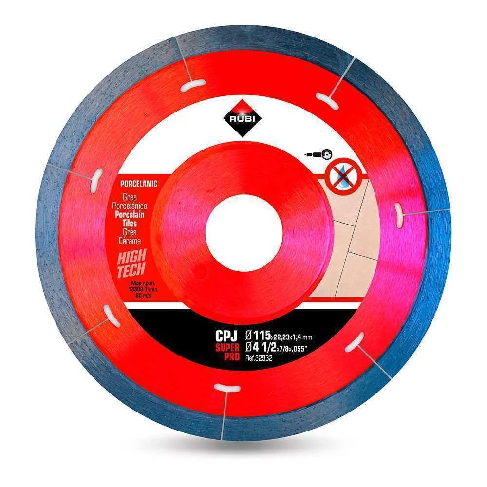 Disco de Diamante Cpj &Oslash;115mm Superpro R32932 Rubi