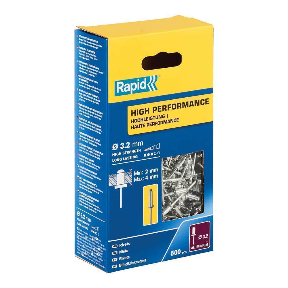 Caixa 500 Rebites 3,2x8mm - Alto Rendimento 5001.