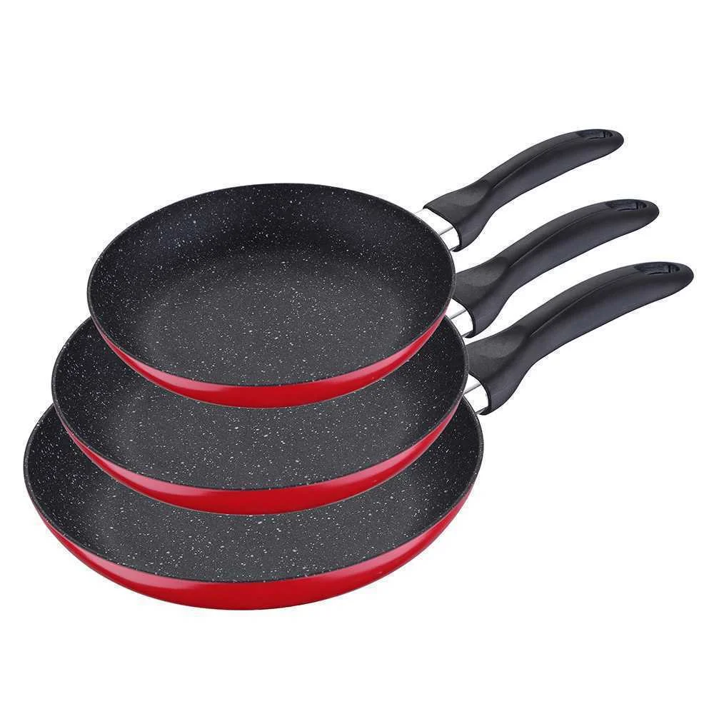 Jogo de 3 Frigideiras (Ø16+20+24cm) Alumínio Prensado Sg-6855 San Ignacio