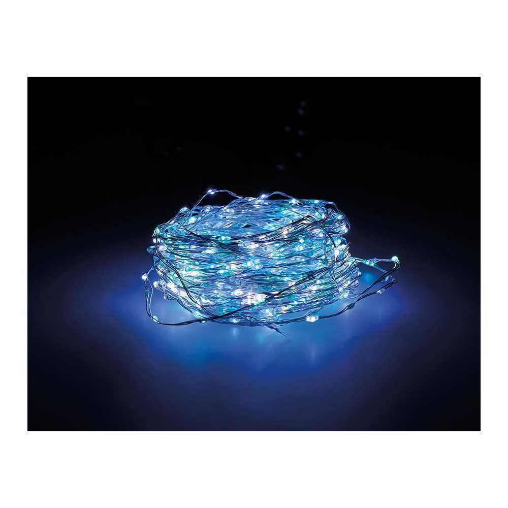 Grinalda Micro LED Extra Dense Cores Pastel Intermitente 14m 567 Leds Cabo Prateado
