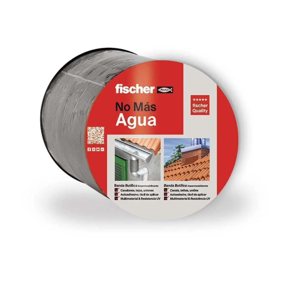 Fita Butílica 10cm X 10m Cinzenta 564128 Fischer