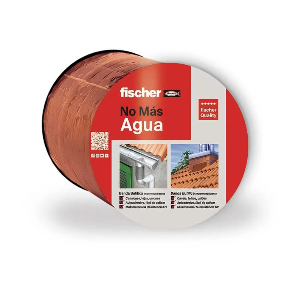 Fita Butílica 10cm X 10m Terracota 564129 Fischer