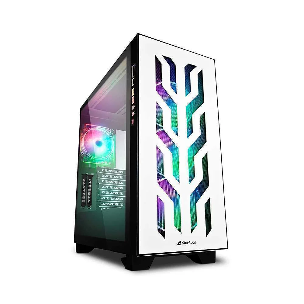 Sharkoon Gehäuse Elite Shark Ca300t Atx/E-Atx 2xglas Weiß