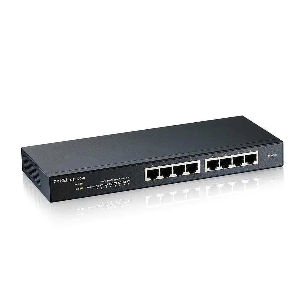 Zyxel Gs1900-8 Managed L2 Gigabit Ethernet (10/100/1000) Black