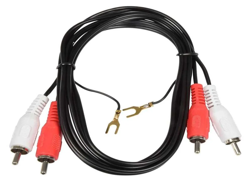 2rca Fichas para Fichas 2rca com Fio de Aterramen.