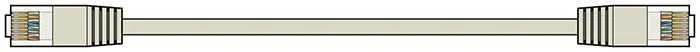 Cat5e Patch Lead UTP RJ45 Plug para RJ45 Plug 1.0m