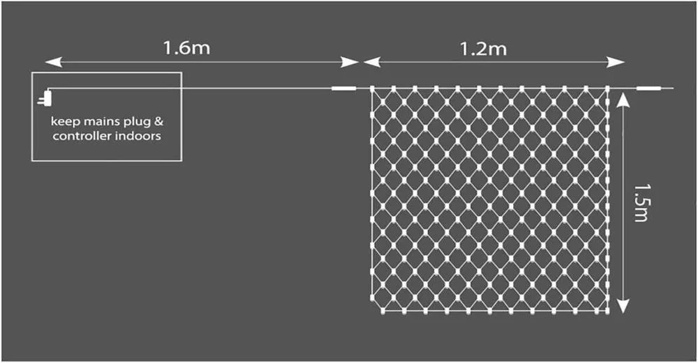 144 LED Conn Net Light Cw