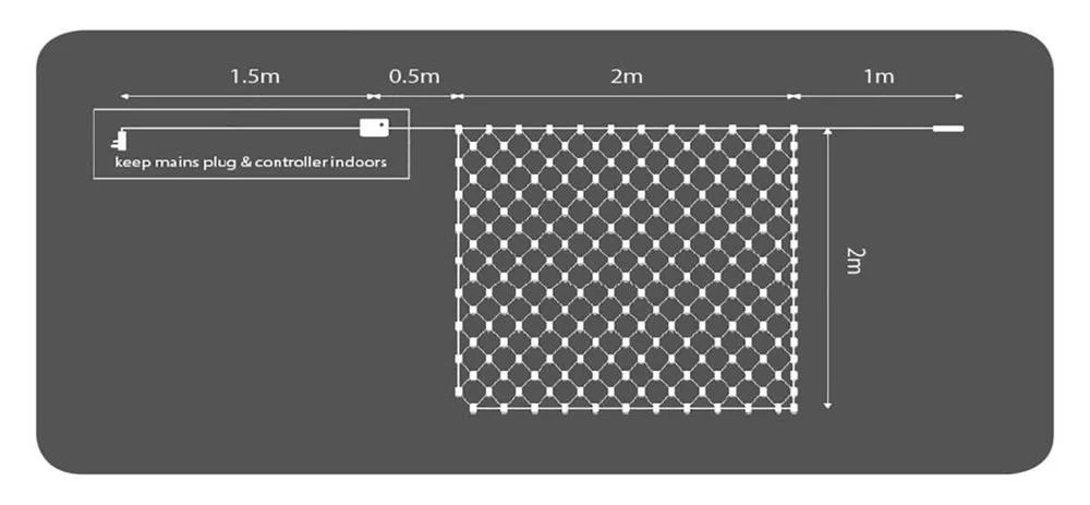 240 LED Net Light Cw Wctrl