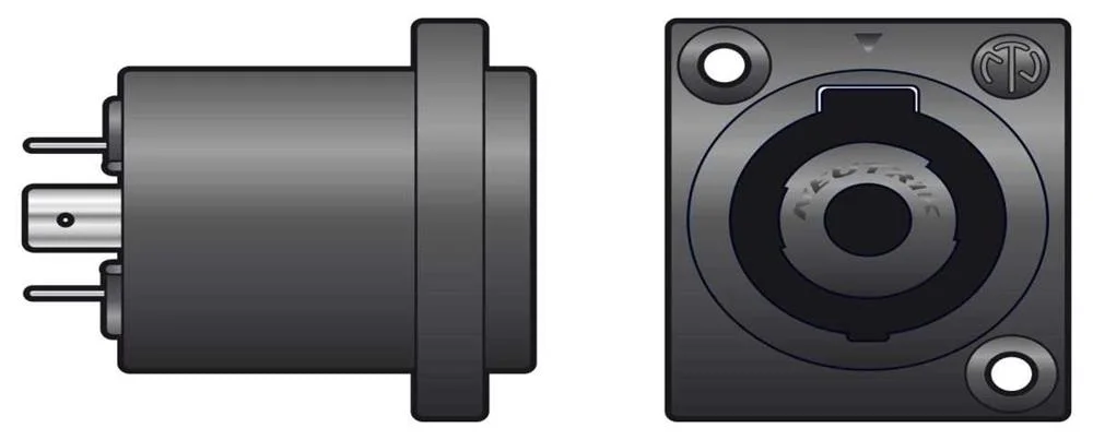 Neutrikâ® Nl4mpxx 4-Pole Speakonâ® Panel Socket- Blister
