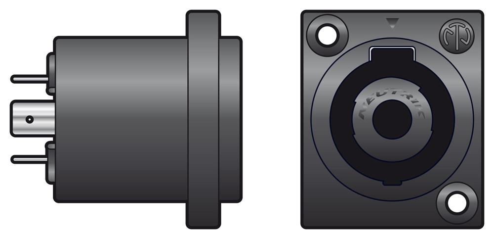 Neutrik nl4mpxx speakon painel de 4-pole-socket- .