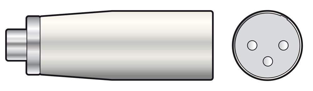 Adaptor Rca Phono Socket - Xlr Male