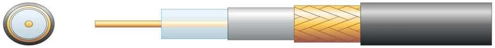 Eco Rg6 Air Spaced Pe Coaxial Cable With Cca Braid - 100m Black