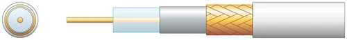 Eco Rg6 Air Spaced Pe Coaxial Cable With Cca Braid - 100m White