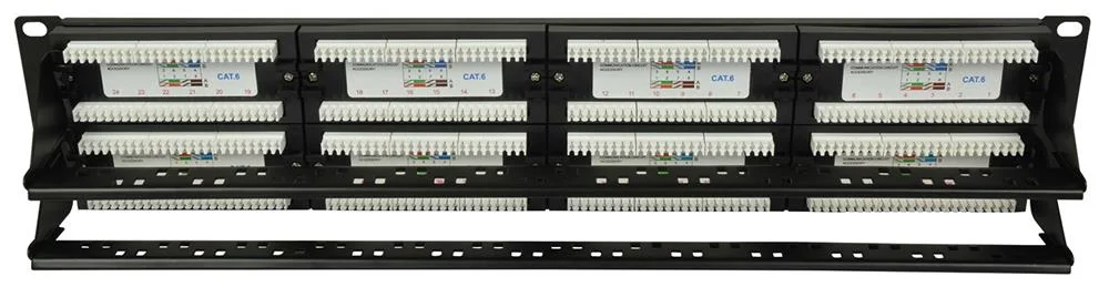 48-Port Cat6 Idc Patch Panel 2u + Cable Management