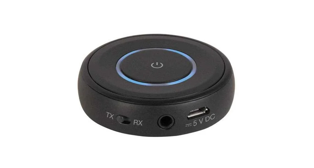 Transmissor e Recetor de Áudio Sem Fios 2 em 1. Ligação com 2 Dispositivos em Simultâneo. Autonomia 