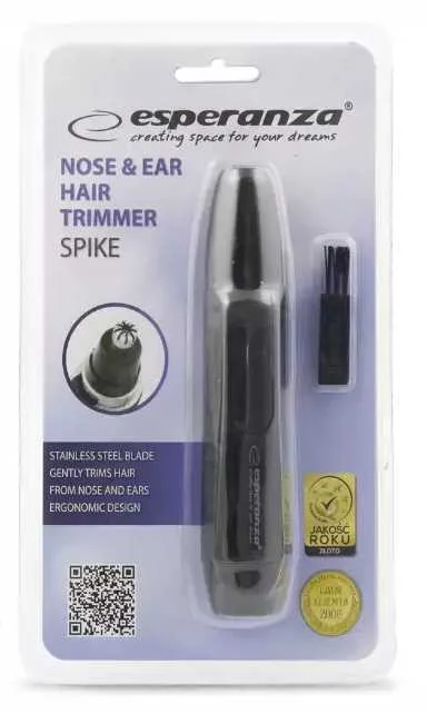 Esperanza Nose And Ear Hair Trimmer Spike Black