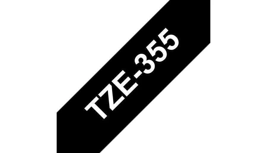 Brother Tze-Schriftbandkassette Tzeschriftbandkassette Tze-355 Tze355 Black White (Tze355)